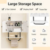 Bathroom Space Saving Storage Cabinet w/ Double Doors-White