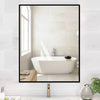 60x40cm Wall Mounted Metal Framed Bathroom Mirror Bedroom Makeup Dressing Mirror