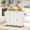 Rolling Kitchen Island Cart Trolley Unit Countertop Storage Cabinet Drawers Rack