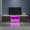 Modern High Gloss 2 Door TV Stand Unit Cabinet Entertainment Sideboard LED Light