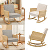 WoodFrame Rocking Chair Swing Recliner Rocker Armchair Baby Rocking Nursery Seat