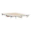 Bed Frame White 120x200 Solid Wood Pine T6R4