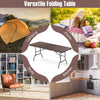 Outdoor Folding Dining Table w/ Carrying Handle-Coffee