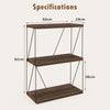 3-Tier Multipurpose Display Rack Home Storage Shelving Unit Industrial Bookshelf
