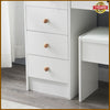 Makeup Desk Vanity Stool Dressing Table with 10 LED Lights Sliding Mirror Set