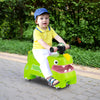 Ride on Toy Baby Dinosaur Sliding Car with Horn Music Lights Green