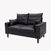2 Seater faux leather/Linen Fabric Love Seat Sofa Armchair with Footstool Couch