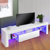 TV Stand 160cm High Gloss TV Unit Cabinet Sideboard With LED Light & Drawers