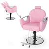 Barber Chair Reclining Salon Chair 360°Swivel Hair Styling Chair-Pink