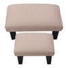 Upholstered Ottoman Fabric Stool Linen Footstool Foot Rest Chair Bench Pouffe