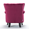 Velvet Chair Sofa Armchair High Wing Back Tub Scalloped Rivet Padded Seat Lounge