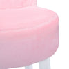 Fluffy Pink Women Makeup Side Chair Stool DressingTable Plush Vanity Piano Chair