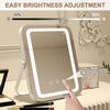 360° Rotateable Makeup Vanity Mirror 3 Color LED Lighted Mirror w/ Touch Screen