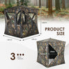 Pop-Up 3 Man Camouflage Stalking Hunting Shooting Blind Tent Hide W/ Shoot Ports