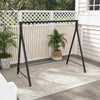 Porch Swing Frame Patio Metal Swing Stand w/ A-Shaped Structure 5 Hanging Ring