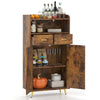 Kitchen Storage Cabinet 2 Door Buffet Sideboard with 2 Drawers Brown