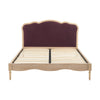 Dusk Versailles Plum Velvet & Natural Wood Effect King Size Bed Frame RRP £699
