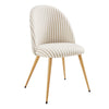 Dusk Iris Natural Stripe Linen Set of 2 Dining Chairs RRP £129