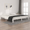 Homgoday Bed Frame White Solid Wood Pine 200x200 , Bedstead Platform Bed M7Q9