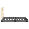 Bed Frame with Headboard Grey 140 x 200 Solid Pine Wood, Bed, Bedroom P3F2