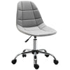 Ergonomic Office Chair Velvet Computer Home Study Chair Armless w/ Wheels, Grey