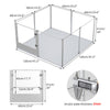 8/10/12 Panels Acrylic Dog Playpen Expandable Pet Puppy Rabbit Animal Cage Hutch
