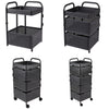 Kitchen Rotating Trolley Shelf Vegetable Fruit Basket Storage Rack Square Holder