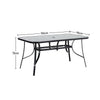 Garden Bistro Furniture Table Rattan Chairs Variable Shape with Umbrella Hole