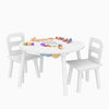 Children Table and 2 Chairs with Storage Kids Bedroom Furniture Playroom Bedroom