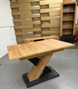 Modern Dining Table Extendable 120-160cm Oak & Concrete Effect Enzo 01