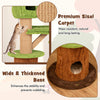 Modern Kitty Play& Rest House Activity Center Mushroom Cat Tree-Green