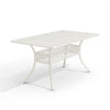 150cm Outdoor Cast Aluminum Table Patio Rectangle Dining Table w/ Umbrella Hole