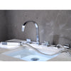 Bathroom 5-Hole Chrome Sink Bath Filler Tap & Hand Held Shower Mixer Taps Faucet