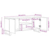 TV Cabinet Brown 105x34x46 Solid Wood E8M8