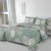 3 Piece Patchwork Bedspread Quilte Throw Rugs Bedding Double Size Pillowcases