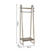Heavy Duty Wooden Clothes Hanging Rail Stand Bedroom Coat Hat Rack Open Wardrobe