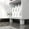 Gloss White Tall Bathroom Cabinet High Slim Narrow Cupboard Storage Unit