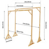 Set of 2 Wooden Wedding Arch Stand Backdrop Flower Balloon Frame Party