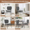 Modern Side Chair Bedroom Reading Accent Chair Adjustable Foot Pads-Grey