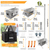 Portable Stainless Steel Camping Tent Stove w/ 7 Chimney Pipes