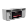 60'' TV Stand with 30'' Electric Fireplace Storage Cabinet Media Entertainment