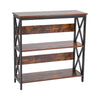 Slim Hall Desk Storage Shelf X-Design Shoe Rack Bookshelf Entryway Console Table