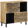 Gecheer Side Cabinet 80x33x75 Solid Wood W9H8