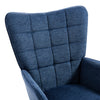 Accent Armchair Fabric Upholstered Single Sofa With Ottoman Living Room Chair