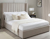 Dusk Madison Stone Grey Linen Look Fabric King Size Ottoman Storage Bed RRP £899