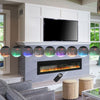 3 in 1 Electric Fireplace Electric Fire Freestanding, Wall Mounted, Recessed