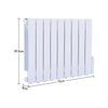 Electric Wall Mounted Oil Filled Radiator Home Space Heater Thermostatic Timer