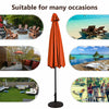 2.7 M Outdoor Patio Umbrella Garden Parasol with Crank Handle &Tilt Adjustment