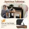 Indoor Decorative Pet House End Table w/3 Lockable Doors-Brown