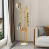 Metal Hall Tree Clothes Stand Coat Rack Hat Handbag Hanger with 3 Shelves